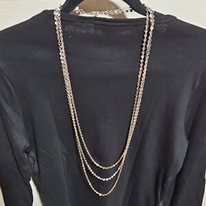 Chico's Gold and Silver Multi-Strand Necklace